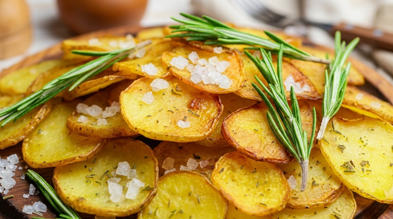 Sprøde airfryer kartofler med rosmarin og frisk persille