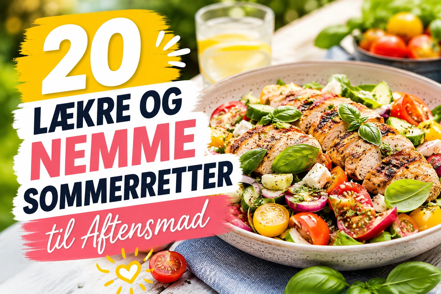 20 lækre og nemme sommerretter til aftensmad — fra grillmad til kolde salater