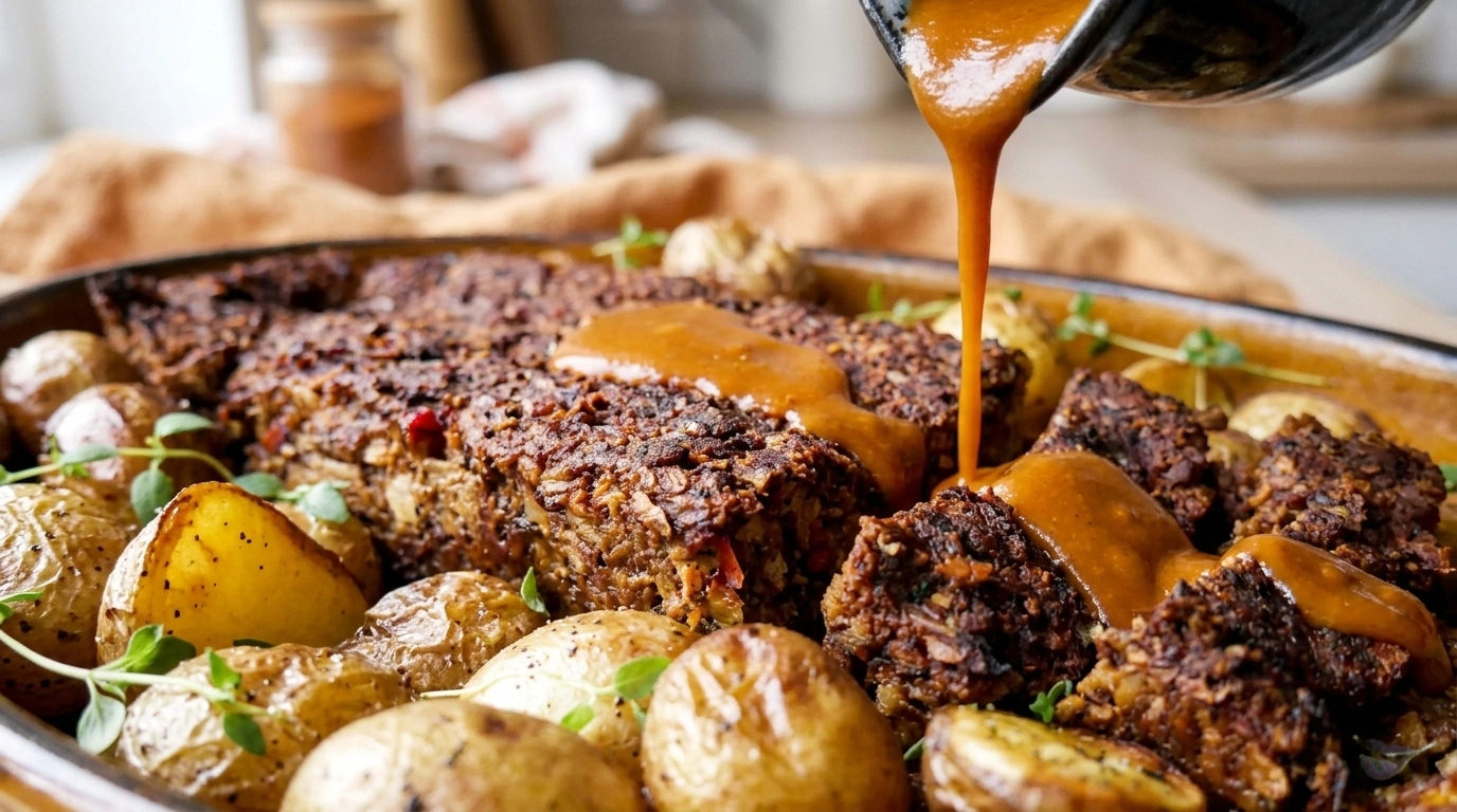 Hjemmelavet linseret med gulerødder, tomater og frisk brød